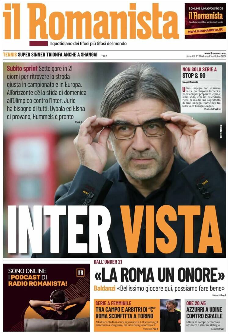 Portada de Romanista (Italia)