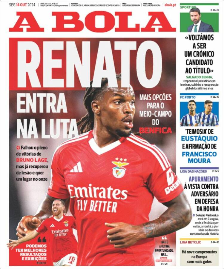 Portada de A Bola (Portugal)