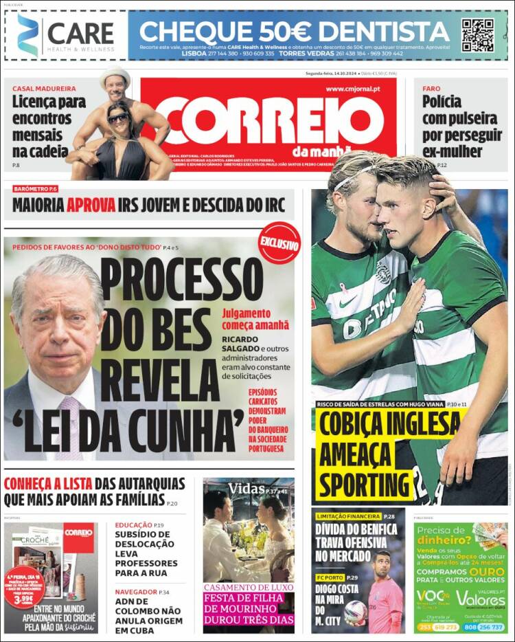 Portada de Correio da Manhã (Portugal)