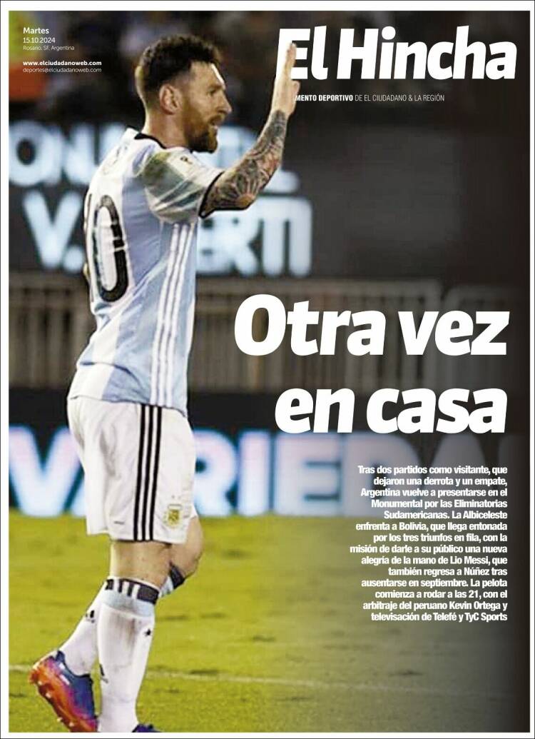 Portada de El Hincha (Argentina)