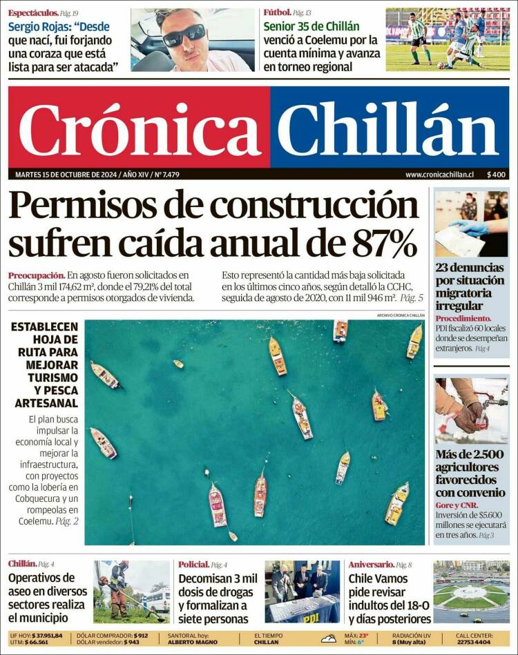 Portada de Crónica Chillán (Chile)