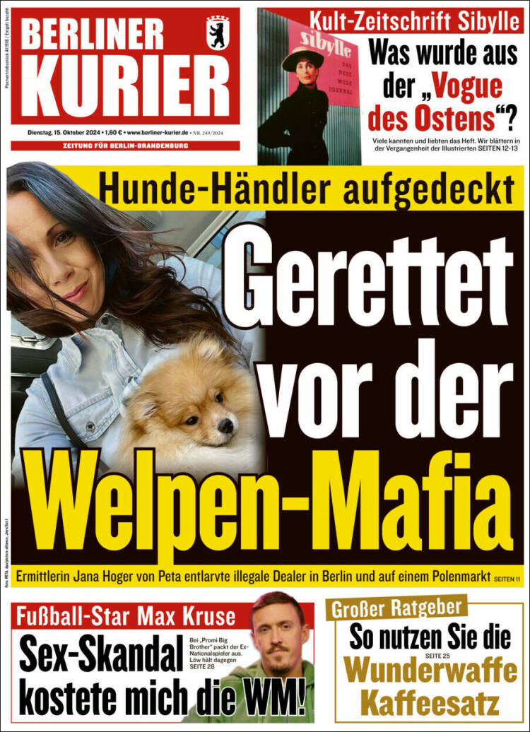 Portada de Berliner Kurier - Startseite BK (Alemania)