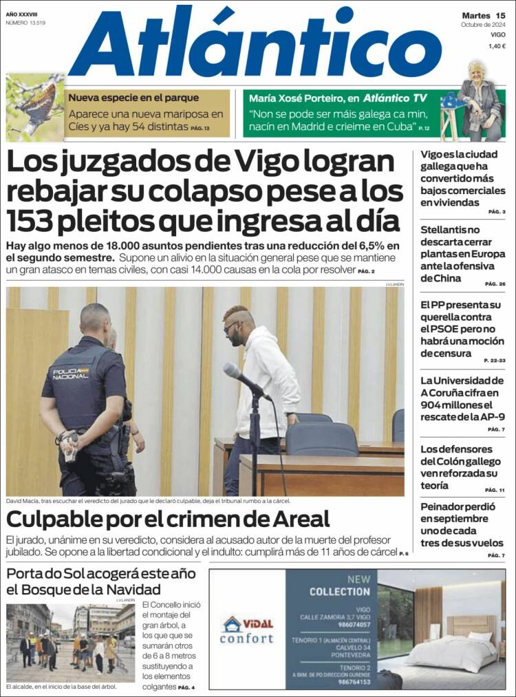 Portada de Atlántico Diario (España)