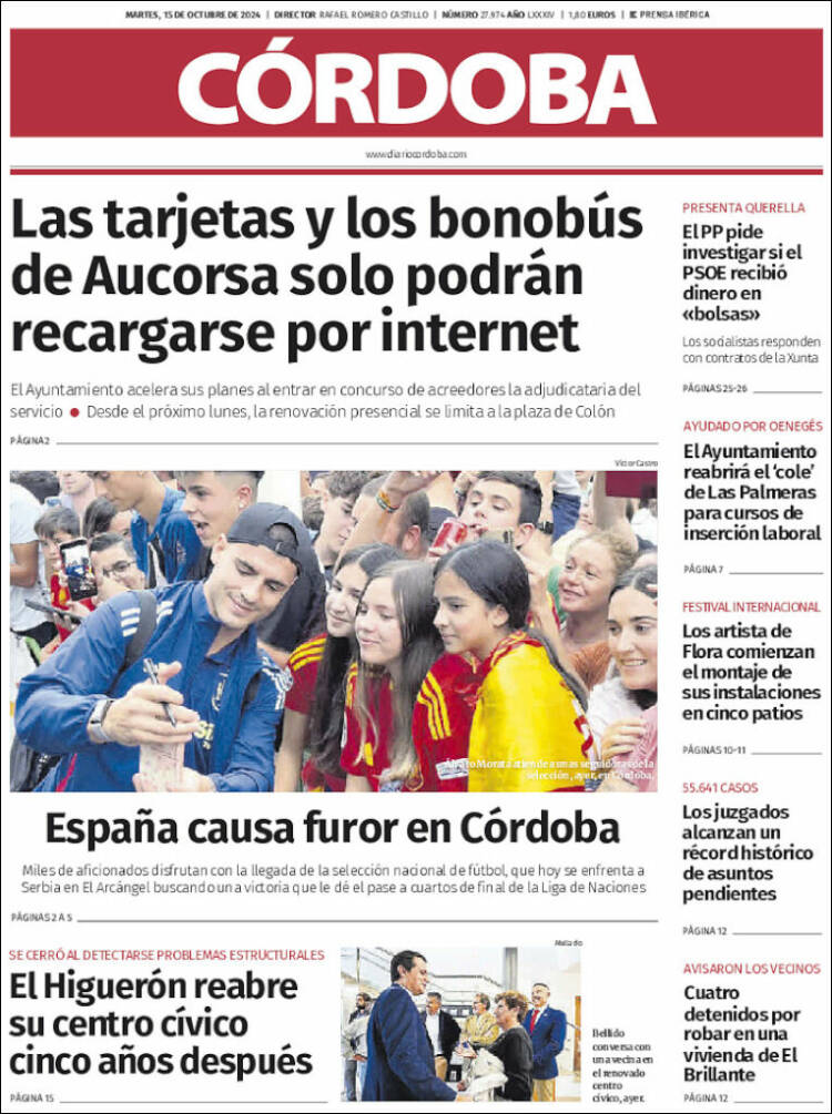 Portada de Diario de Córdoba (España)