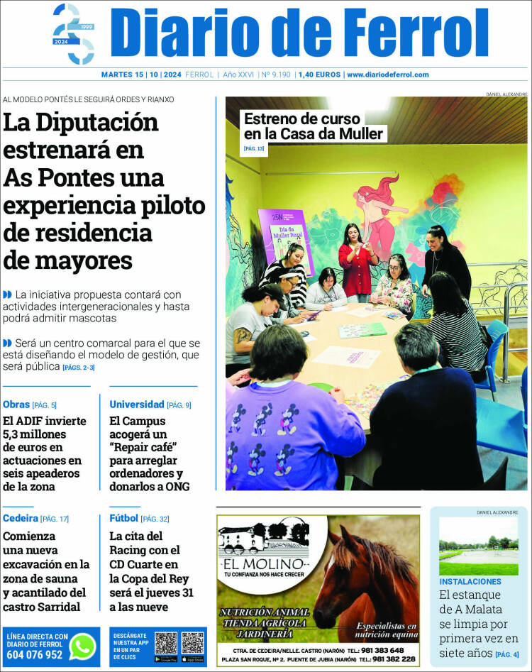 Portada de Diario de Ferrol (España)