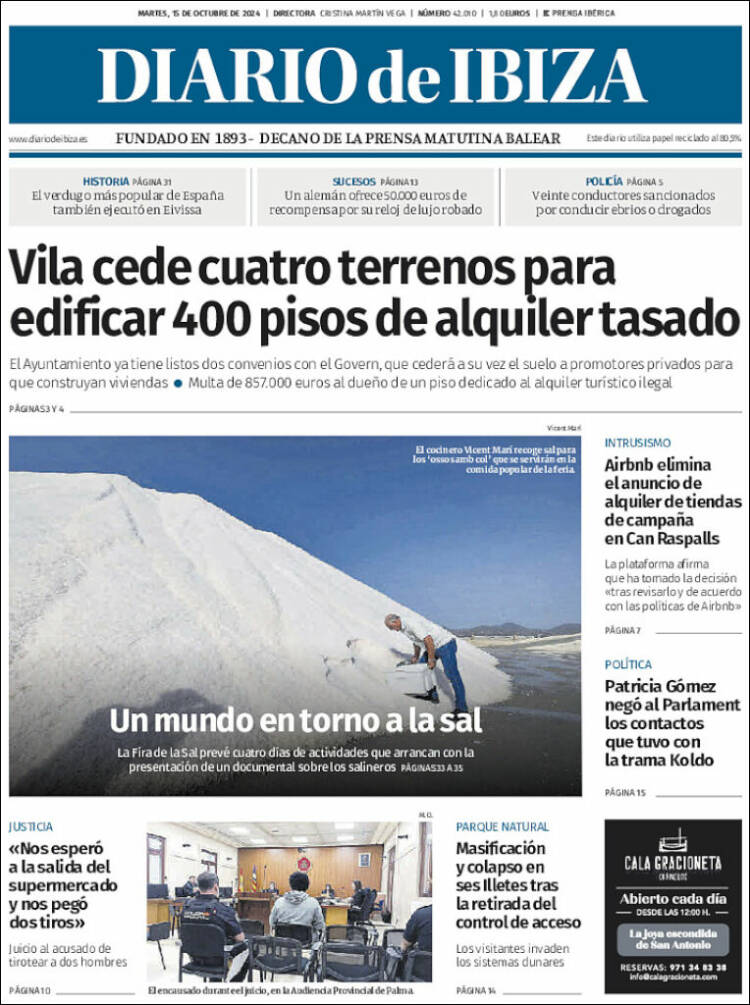 Portada de Diario de Ibiza (España)