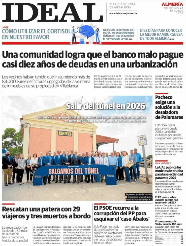 Portada de Ideal Almeria (España)