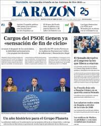 Portada de La Razón (España)