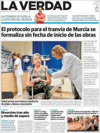 Portada de La Verdad de Murcia (España)