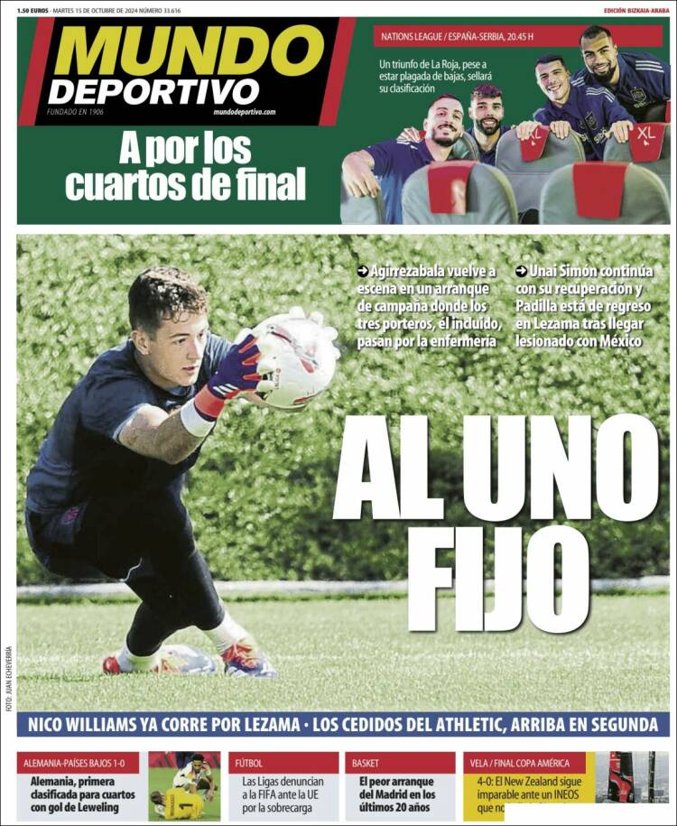 Portada de Mundo Deportivo Bizkaia (España)