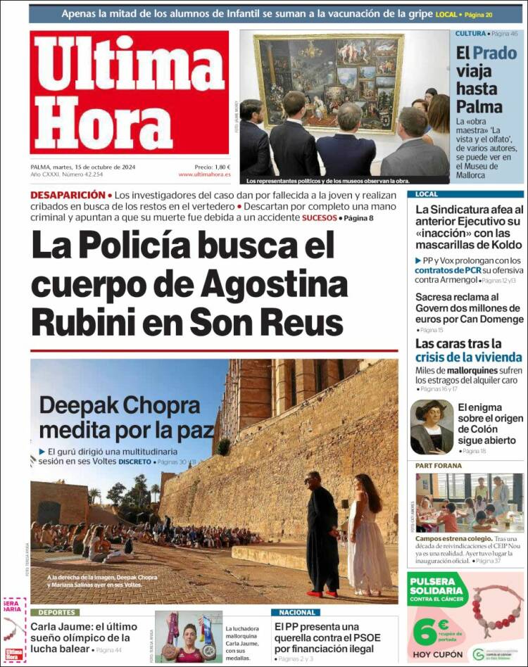 Portada de Última Hora (España)