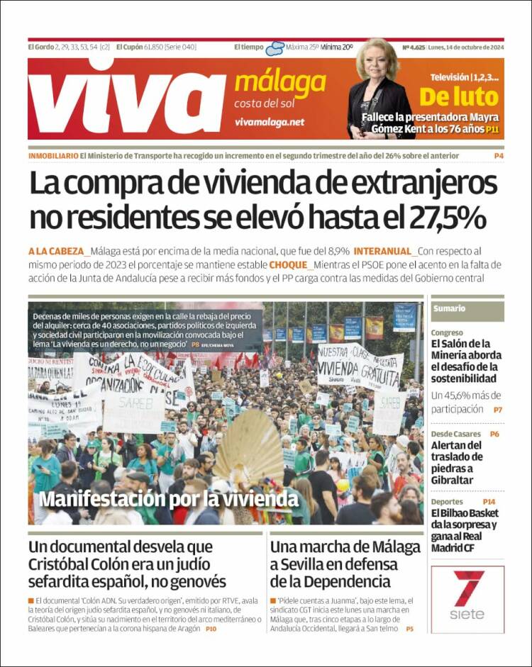 Portada de Viva Málaga (España)