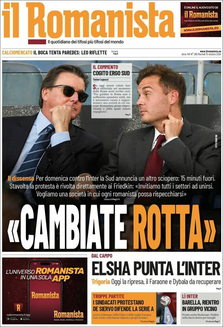 Portada de Romanista (Italia)