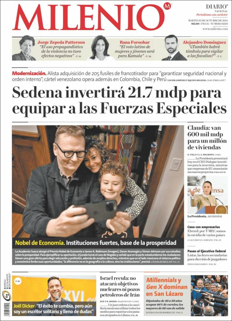 Portada de Milenio (México)