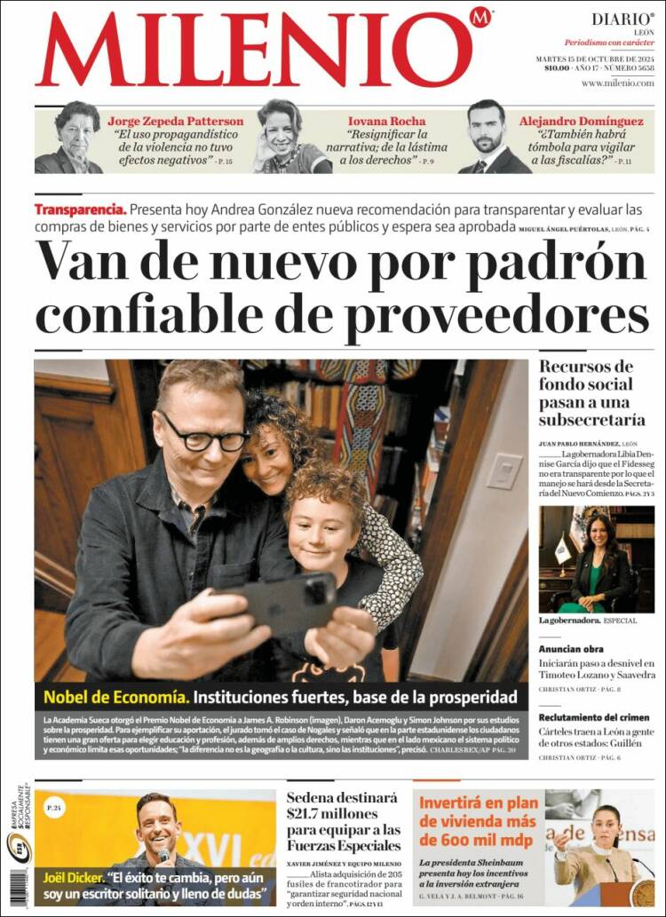 Portada de Milenio de León (México)