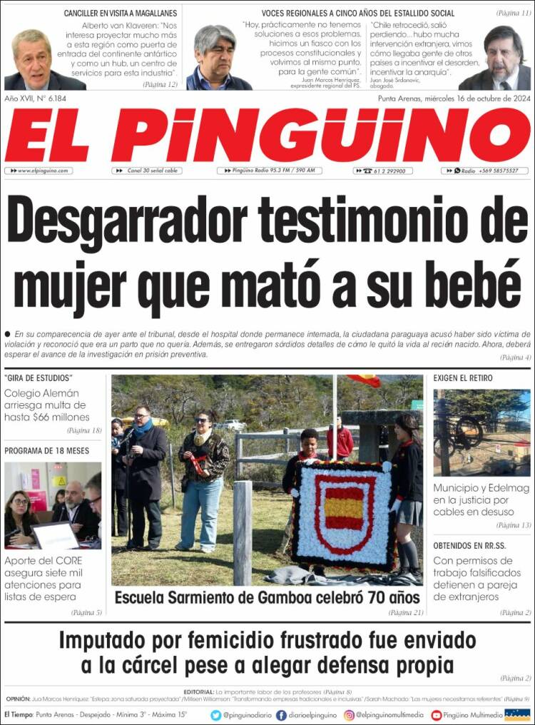 Portada de El Pingüino (Chile)