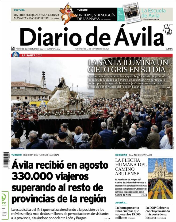 Portada de Diario de Ávila (España)