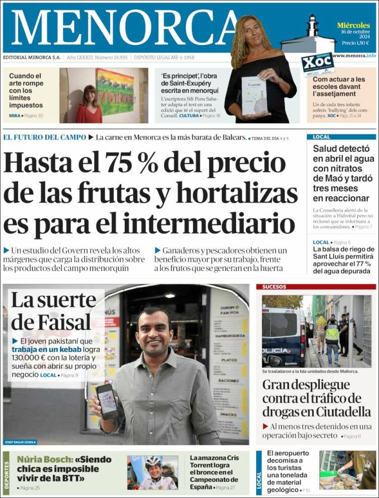 Portada de Menorca - Diario Insular (España)