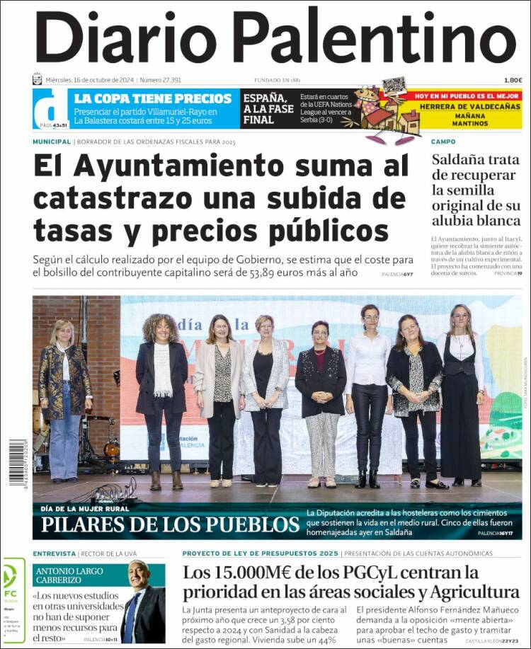 Portada de Diario Palentino (España)