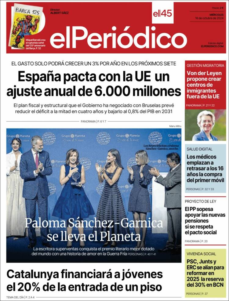 Portada de El Periódico (España)