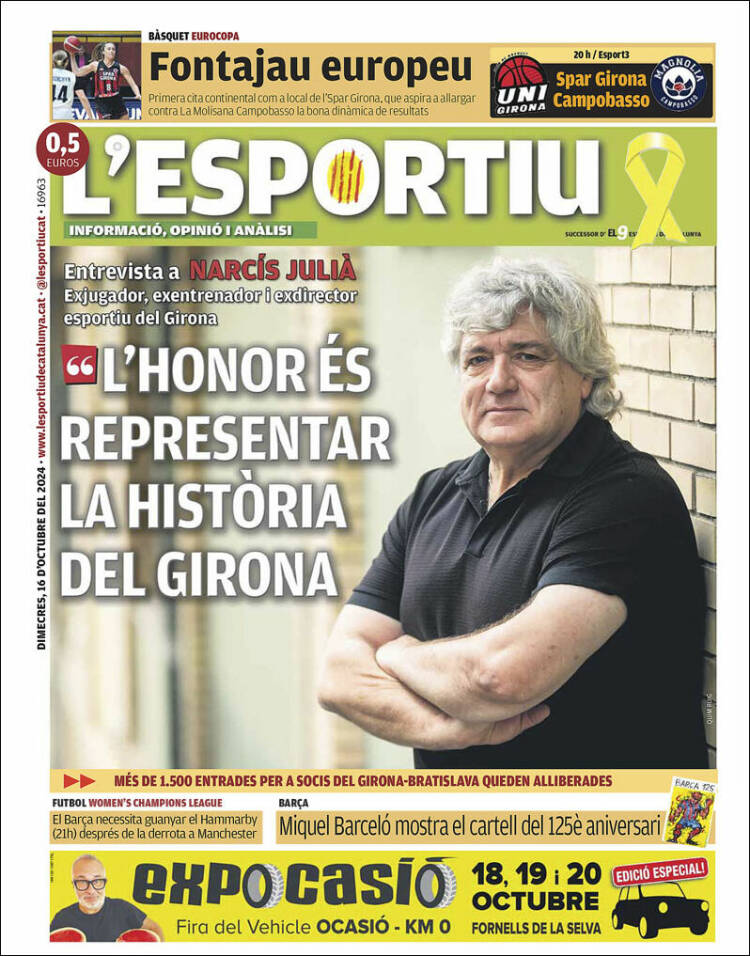 Portada de L'Esportiu : Girona (España)