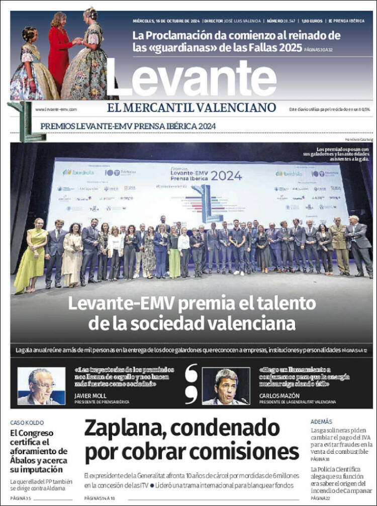 Portada de Levante (España)