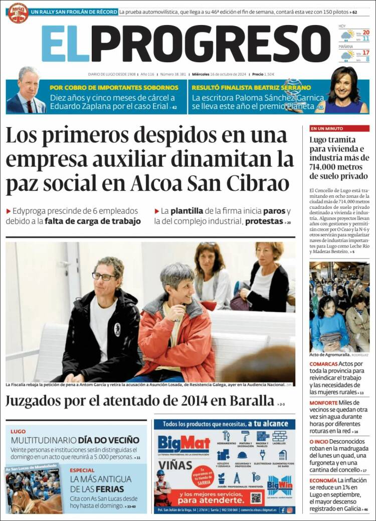 Portada de El Progreso (España)