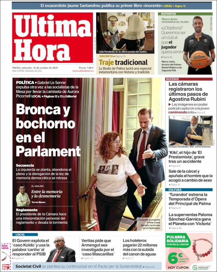 Portada de Última Hora (España)