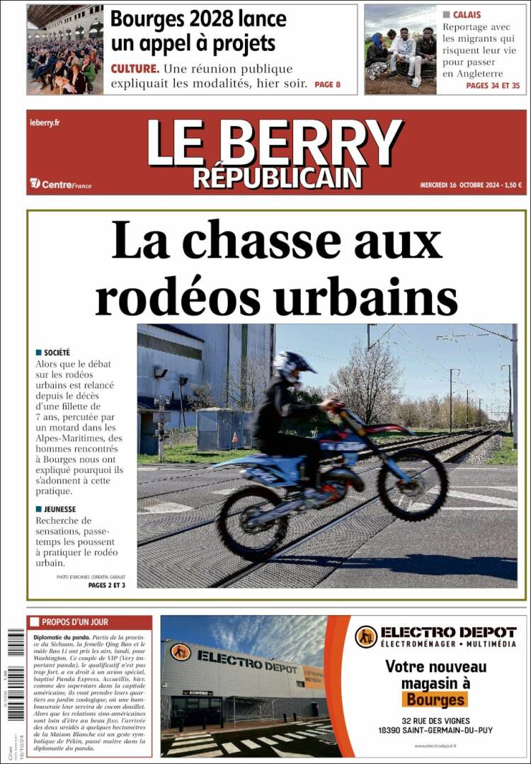 Portada de Berry Republicain (Francia)