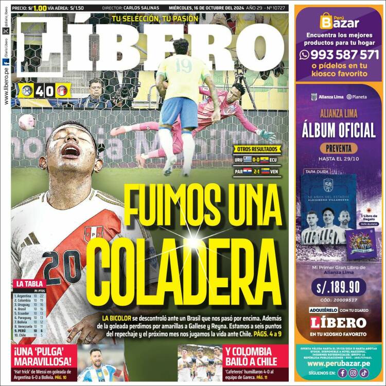 Portada de Líbero (Perú)