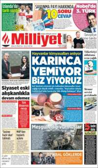 Portada de Milliyet (Turquía)