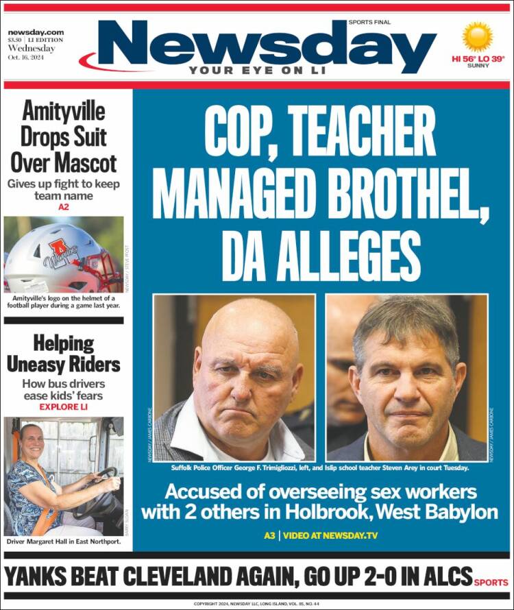 Portada de Newsday (USA)