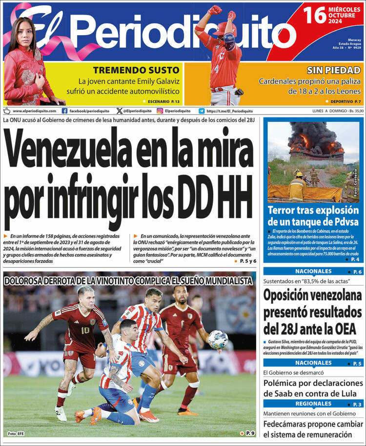 Portada de Periodiquito de Aragua (Venezuela)