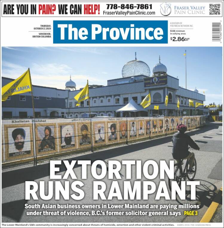 Portada de The Province (Canadá)