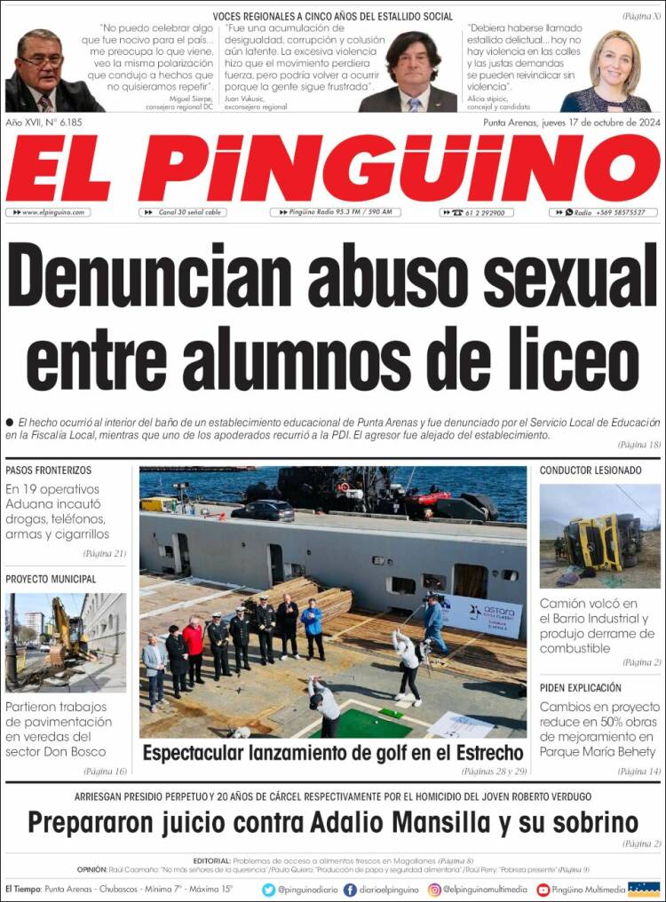 Portada de El Pingüino (Chile)