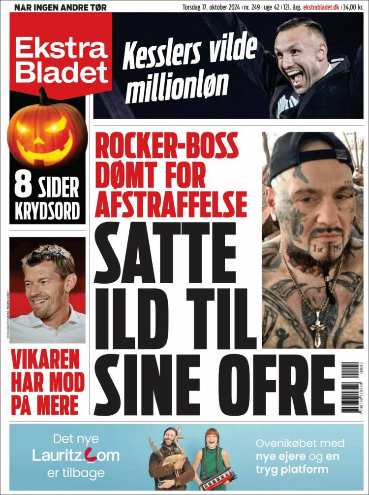 Portada de Ekstra Bladet (Dinamarca)