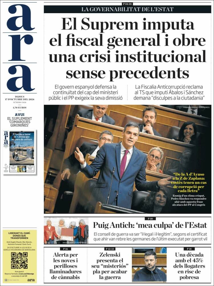 Portada de Ara (España)