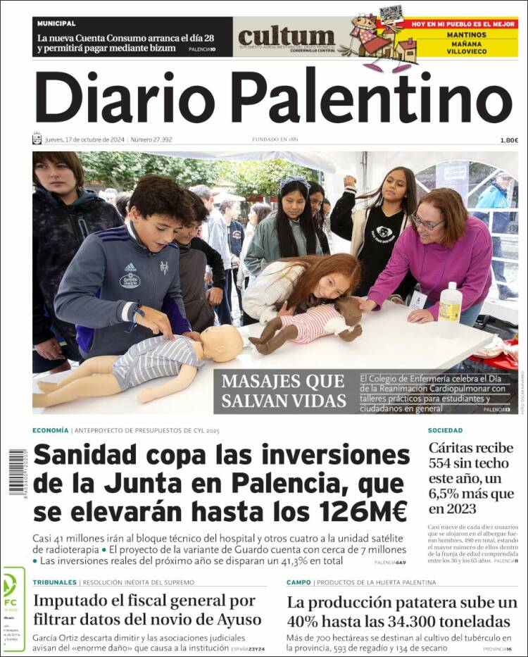 Portada de Diario Palentino (España)