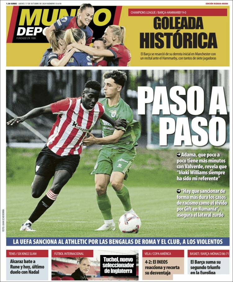 Portada de Mundo Deportivo Bizkaia (España)