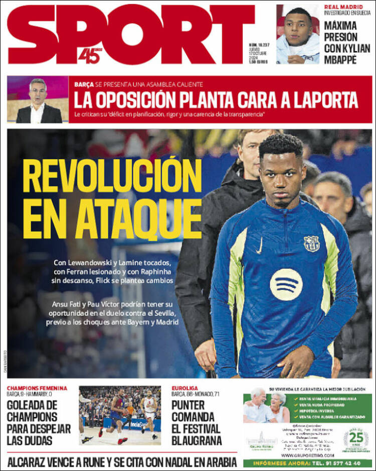 Portada de Sport (España)