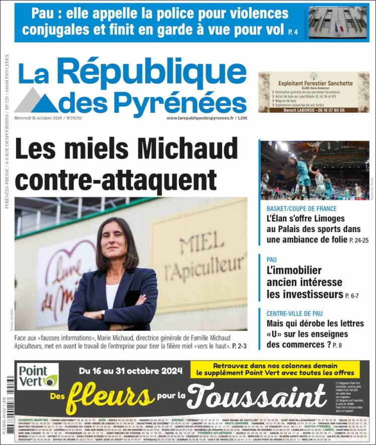 Portada de La République des Pyrénées (Francia)