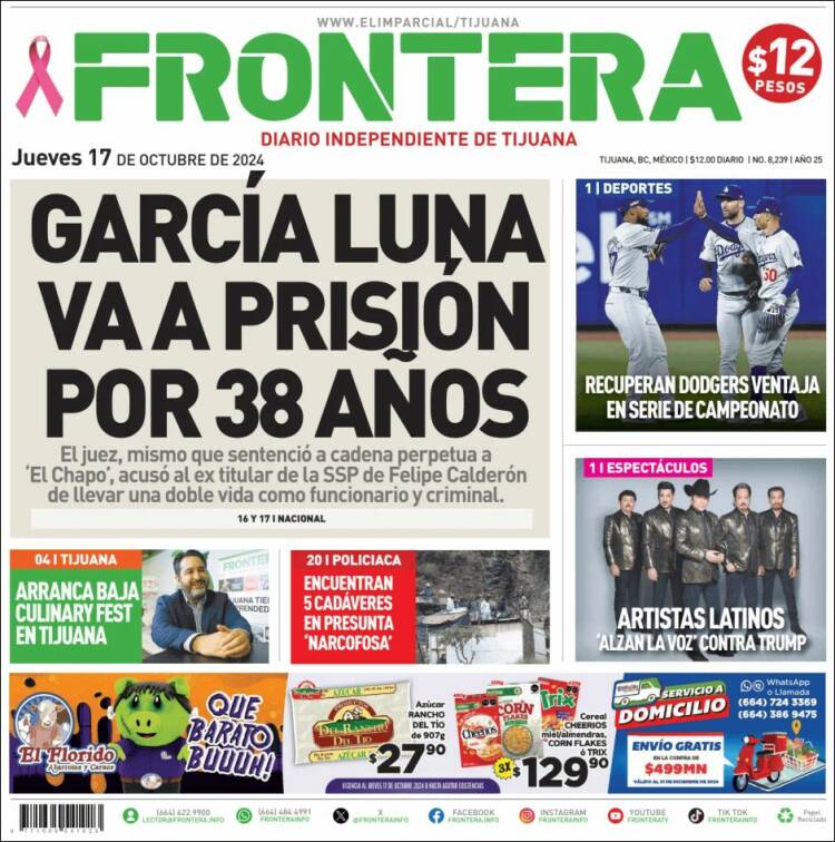 Portada de Frontera (México)