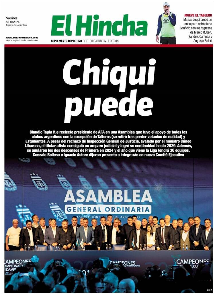 Portada de El Hincha (Argentina)