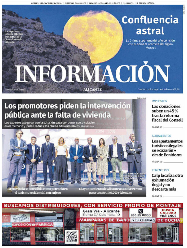 Portada de Diario Información (España)