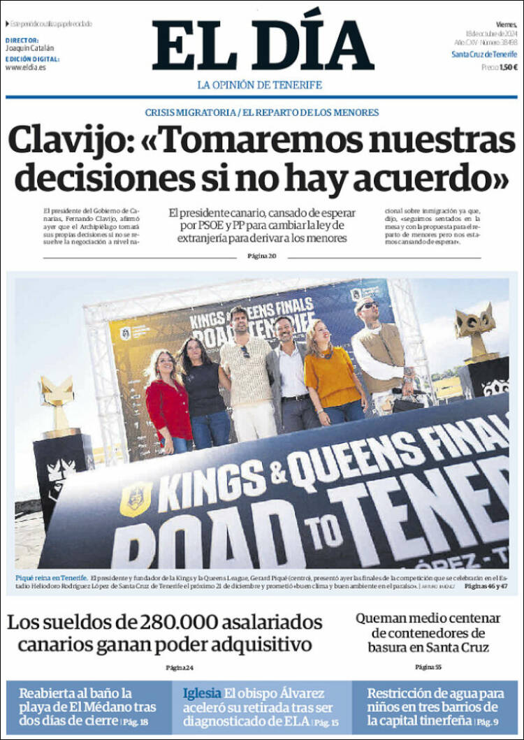 Portada de El Día (España)