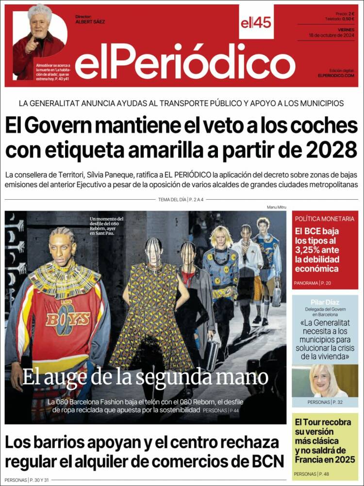 Portada de El Periódico (España)