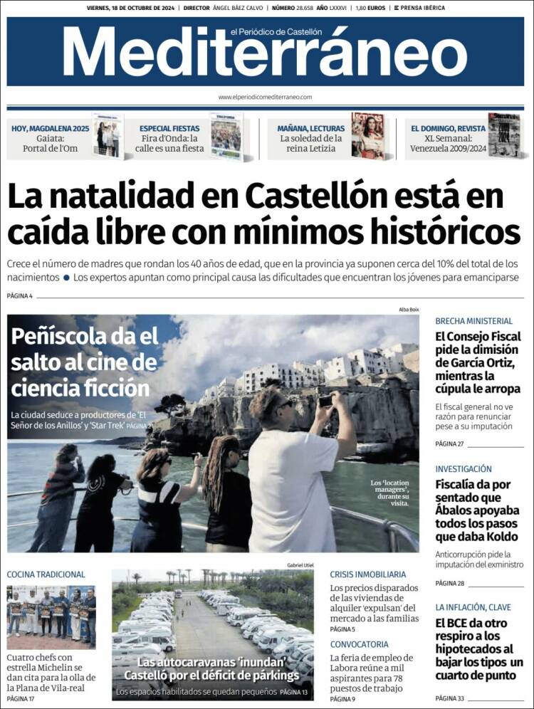 Portada de El Periódico Mediterraneo (España)