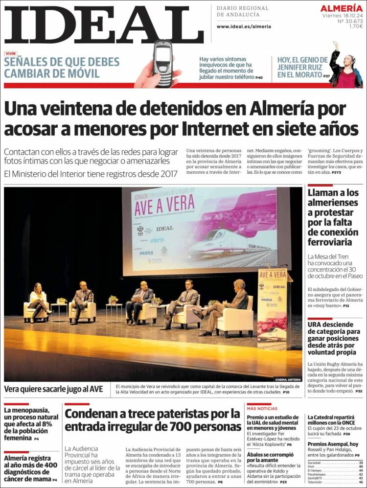 Portada de Ideal Almeria (España)