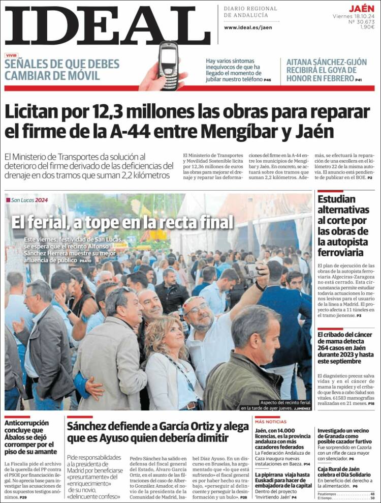 Portada de El Ideal de Jaén (España)