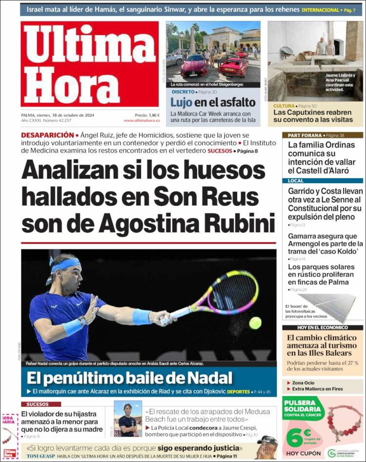 Portada de Última Hora (España)